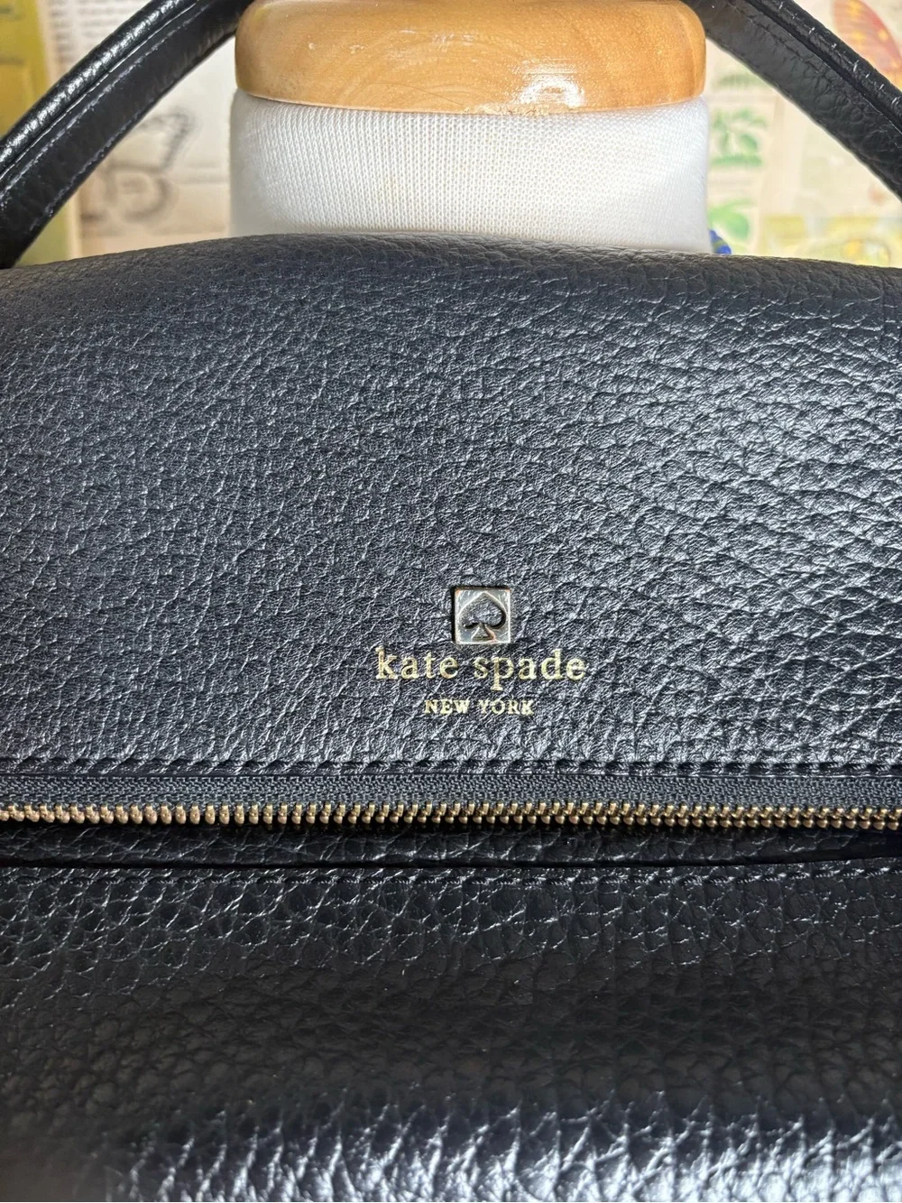kate spade Black Pebbled Leather Hand bag